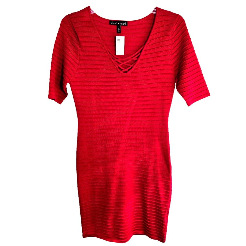 NWT Derek Heart Girls Dress Large Red Junior Size Formal Cocktail Holiday Party